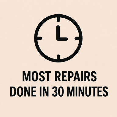 Most Windshield Repairs Done in 30 Minutes