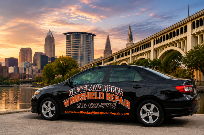 Cleveland Rocks Windshield Repair mobile service vehicle in Cleveland, Ohio